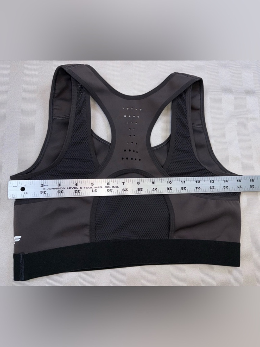 Fabletics Elsie High Impact Sports Bra in Mid-Grey/Phantom Size: Medium - Picture 4 of 9